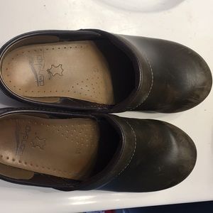 Dark Green Dansko clogs. Size 39.